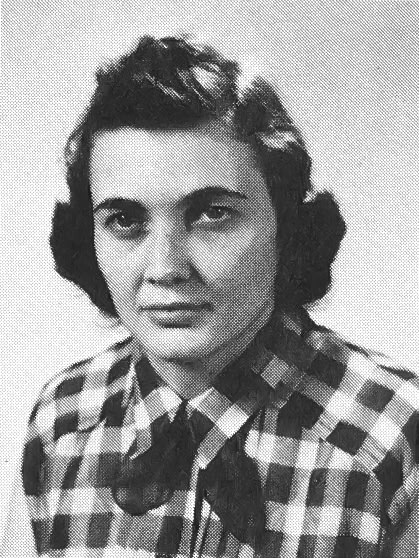 Alice Dentler's class photo in Manchester's yearbook.