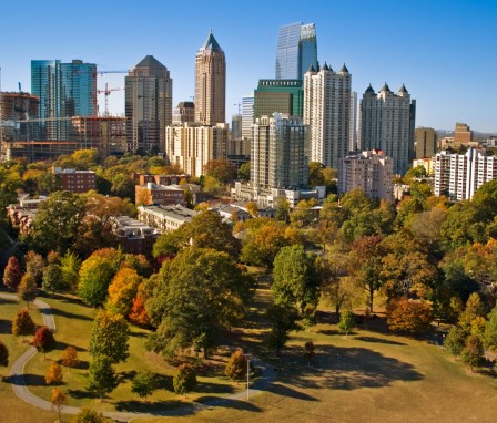 Atlanta, Georgia skyline in autumn