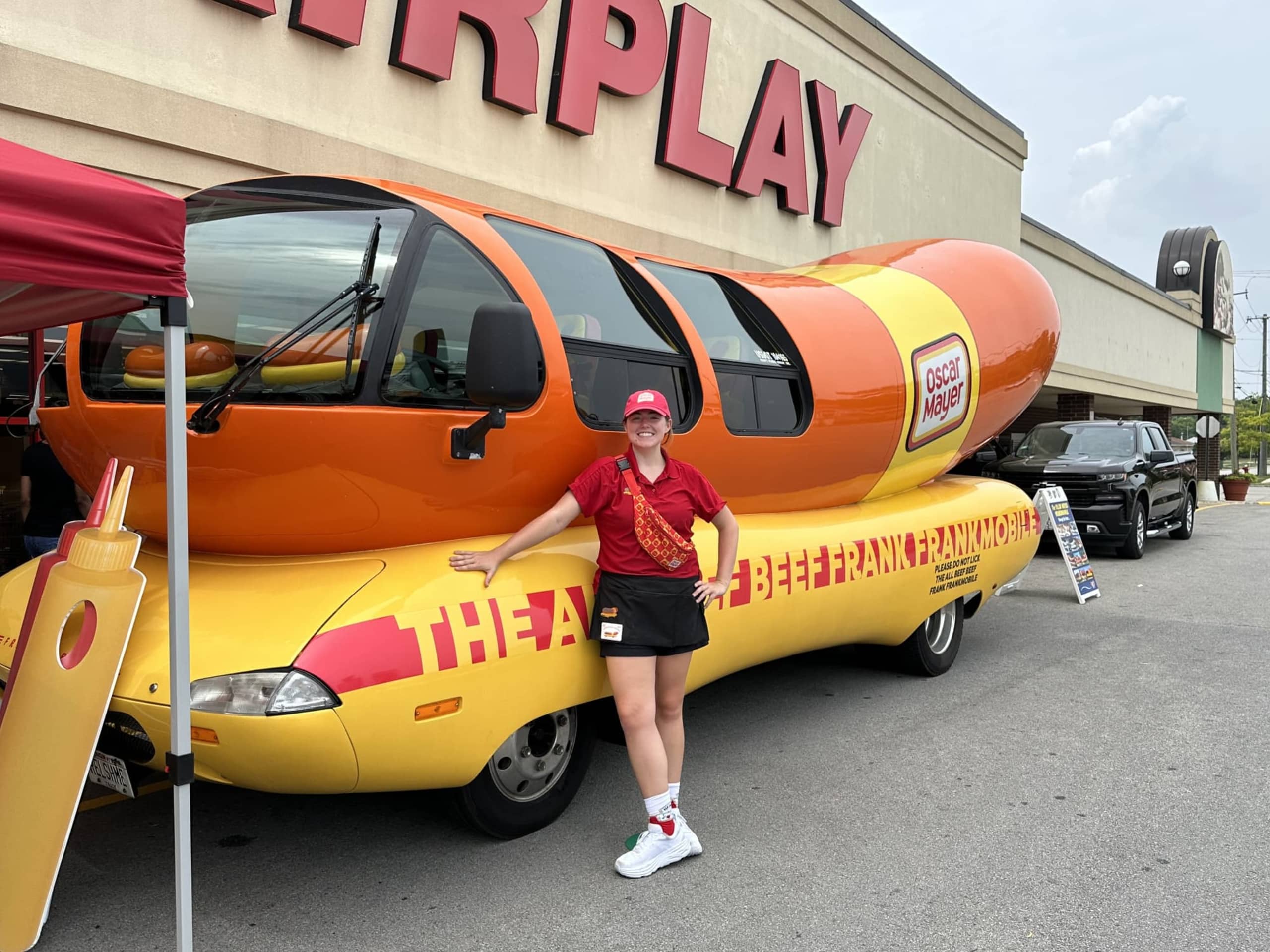 Student standing in front of Frankmobile