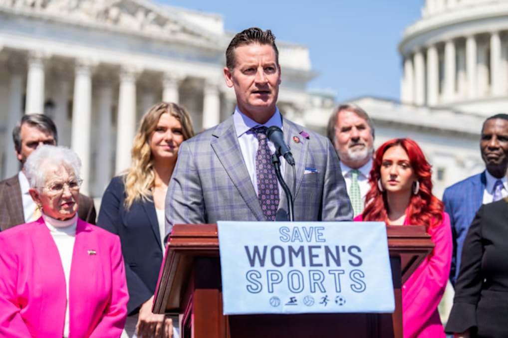 Rep. Greg Steube, R-Fla., speaks outside the U.S. Capitol