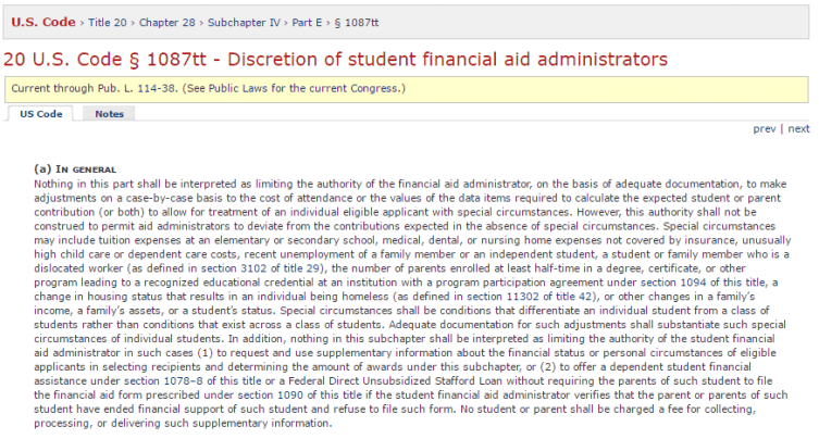 the fafsa appeal college choice
