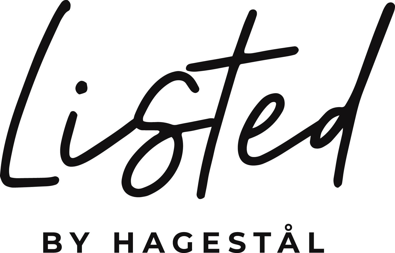Listed by Hagestål logotyp