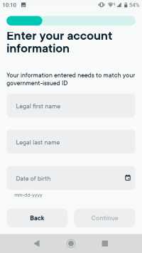 Enter your personal information