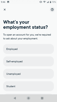 Enter your employment status