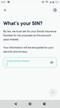 Enter your Social Insurance Number