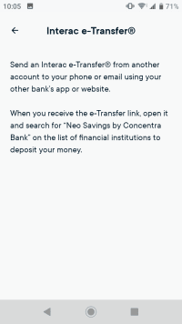 Instructions for sending yourself an Interac e-Transfer