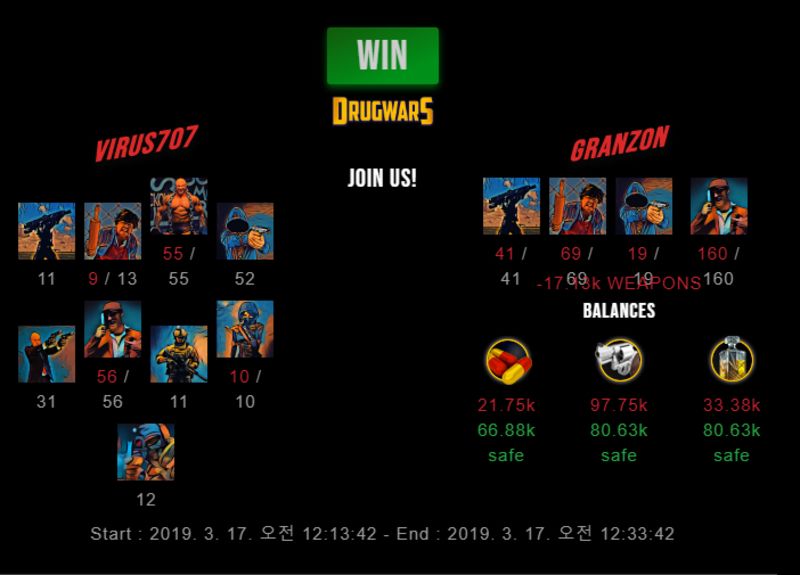 Check my latest fight ! virus707 vs granzon