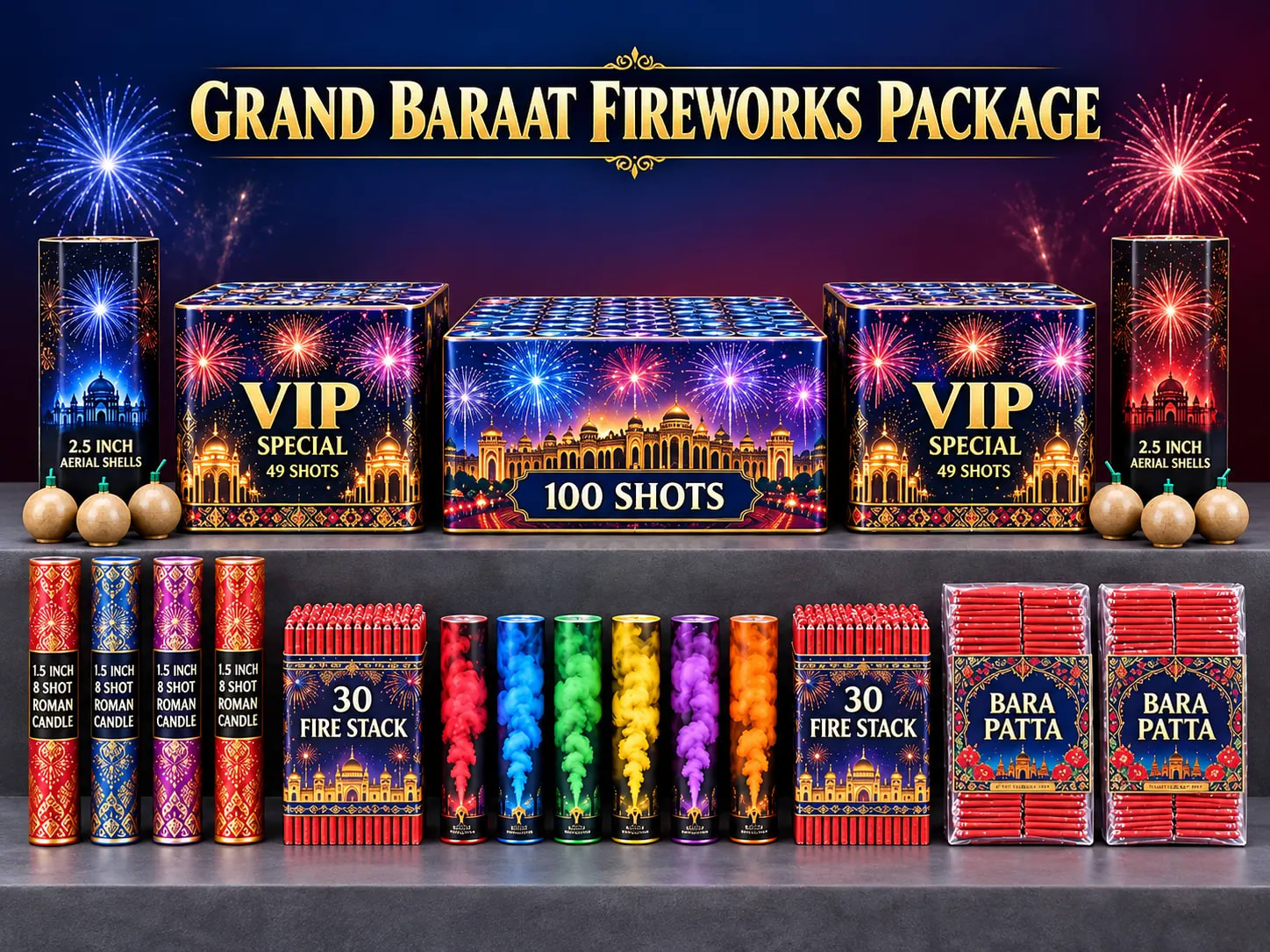 Grand Baraat Fireworks Package 1