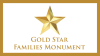 An image of a gold star with the caption: Gold Star Families Monument