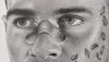 Shown here is a detail of a graphite drawing on paper by Marc Brechwald, a photorealistic artist and 2024 Gasparilla Festival of the Arts exhibitor.