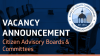 Vacancy Announcement Citizen Advisory Boards & Committees