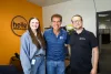 Grace, Denis, and Tyler in the podcast studio