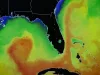 Aerial radar view of Florida during a hurricane