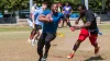 Men playing flag football