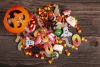 Assorted candy on a table top