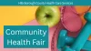 Hillsborough County Health Care Services Community Health Fair - apple, measuring tape and hand weights