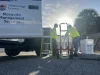 A mosquito management truck