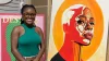 Nneka Jones poses in front of her artwork inside her Tampa studio
