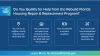 Infographic - Do you qualify for Help from the Rebuild Florida Housing Repair & Replacement Program - must live in eligible County, own impacted property then and now, income qualified, and home still has documented and unrepaired damage from Ian