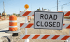 Road closed for barrier sign