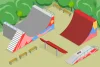 Illustration of a skate park