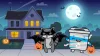 Recycling mascots, River and Binny, are ready for Halloween.