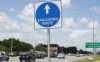 Evacuation route road sign