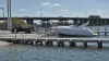 Boat being backed into the water at Williams Boat Ramp