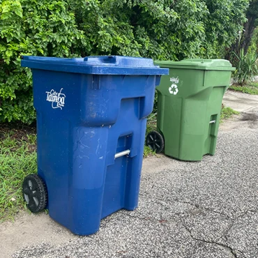 City of Tampa Trash and Recycling Cans