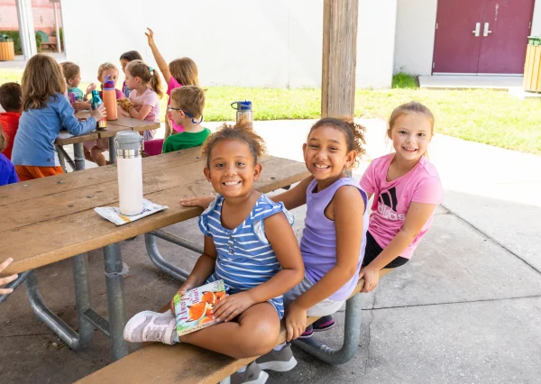 Kids smiling at park