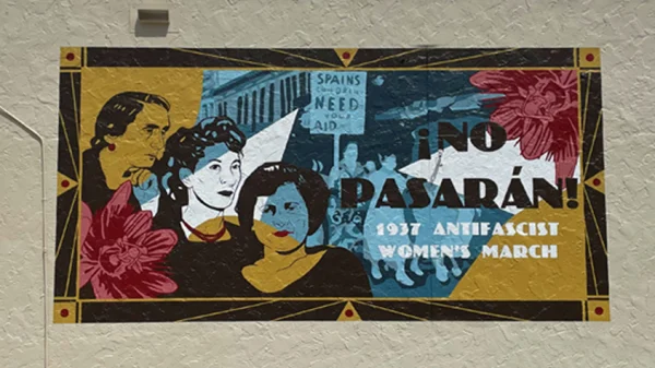 Antifascist Women's March mural