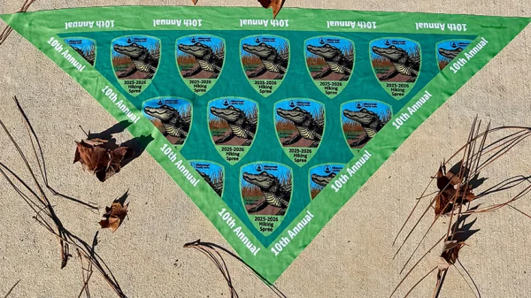 2025-2026 pet bandana featuring the American Alligator