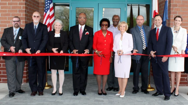 Joyner Library ribbon cutting