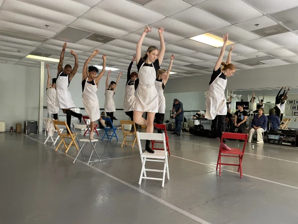 TCB dancers rehearsed La Septima in the studio.