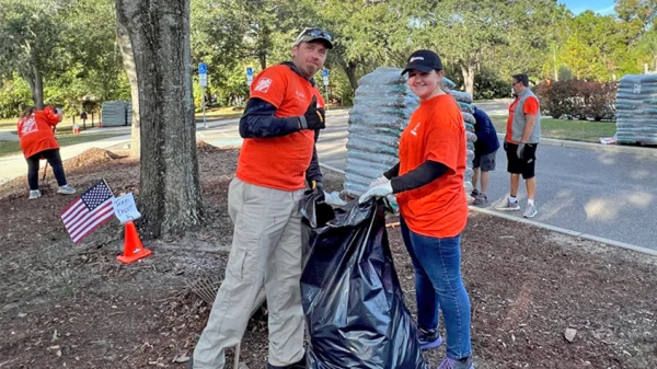 The Home Depot Foundation descended onto Veterans Memorial Park to help landscape the park and make it even more attractive for visitors.