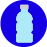 plastic bottle icon - safe for blue cart