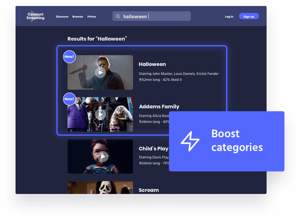 Boost categories