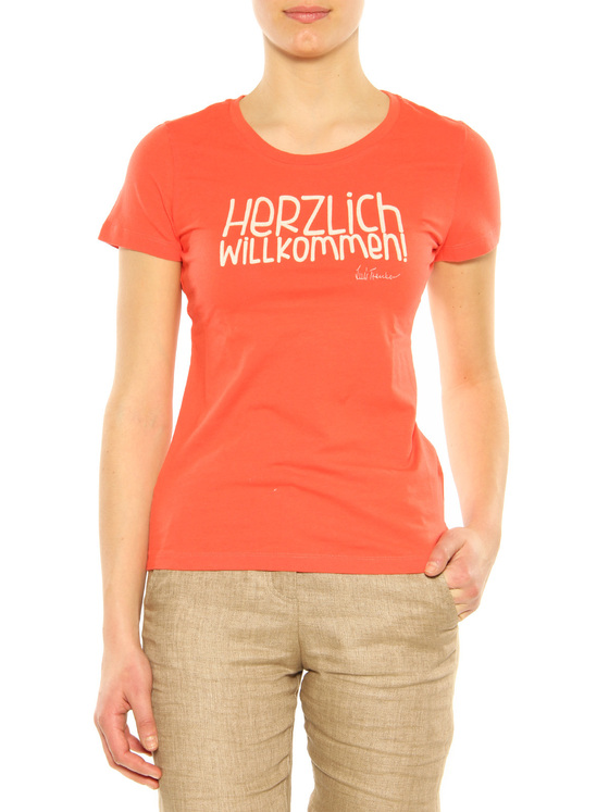 T-Shirt “Willkommen“ Luis Trenker light red