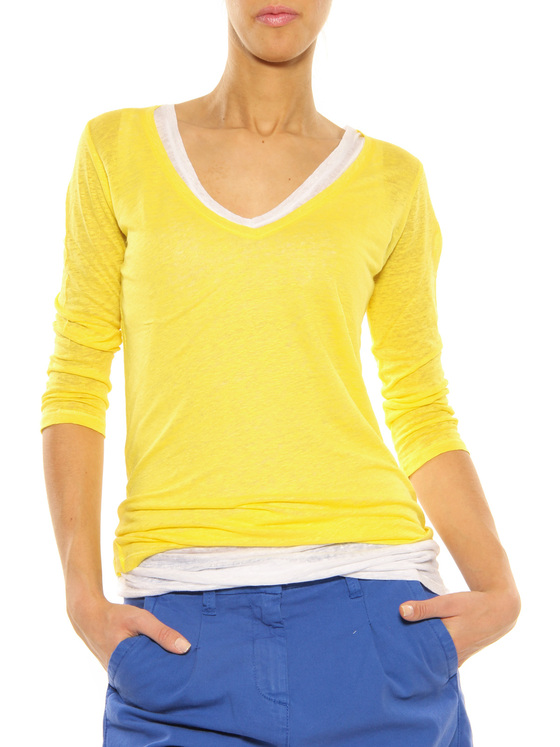 T-Shirt ”Double” Majestic Filatures yellow