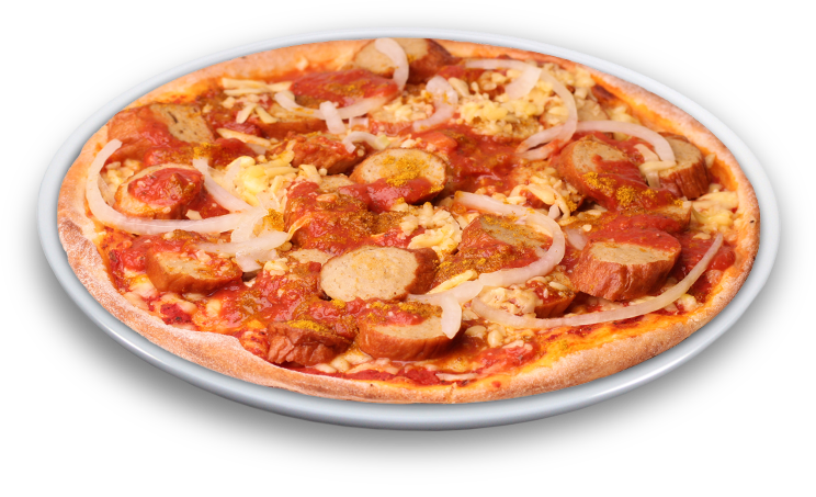 Pizza Currywurst<sup>K,G,F,St</sup> Pizza Currywurst<sup>K,G,F,St</sup>
