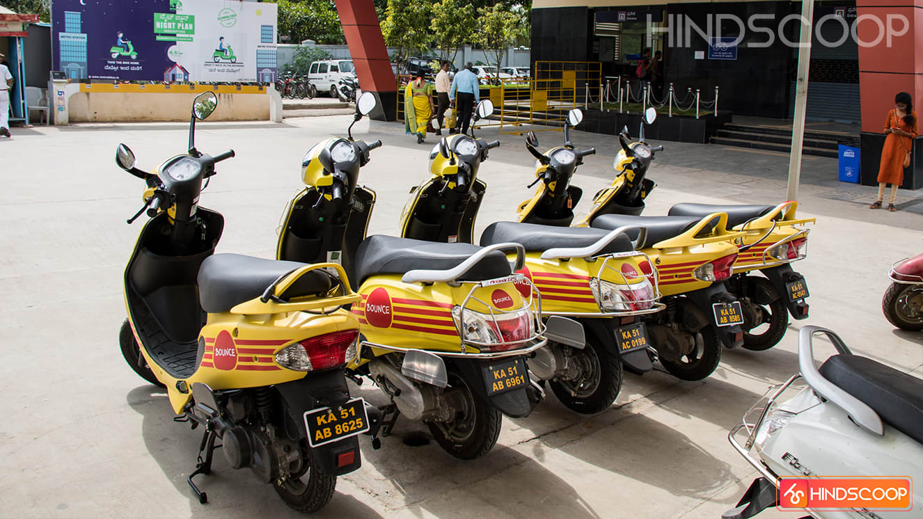 Bounce the scooter rental startup has been leader in Bangalore