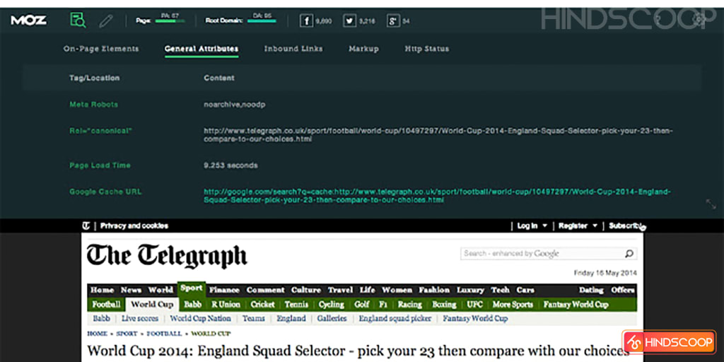 MozBar SEO tool