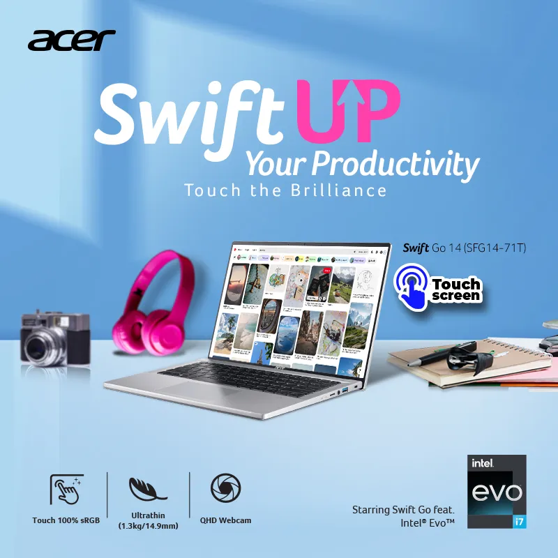 Acer Swift Go 14 Touch, Laptop Sentuh dengan Performa Tinggi!