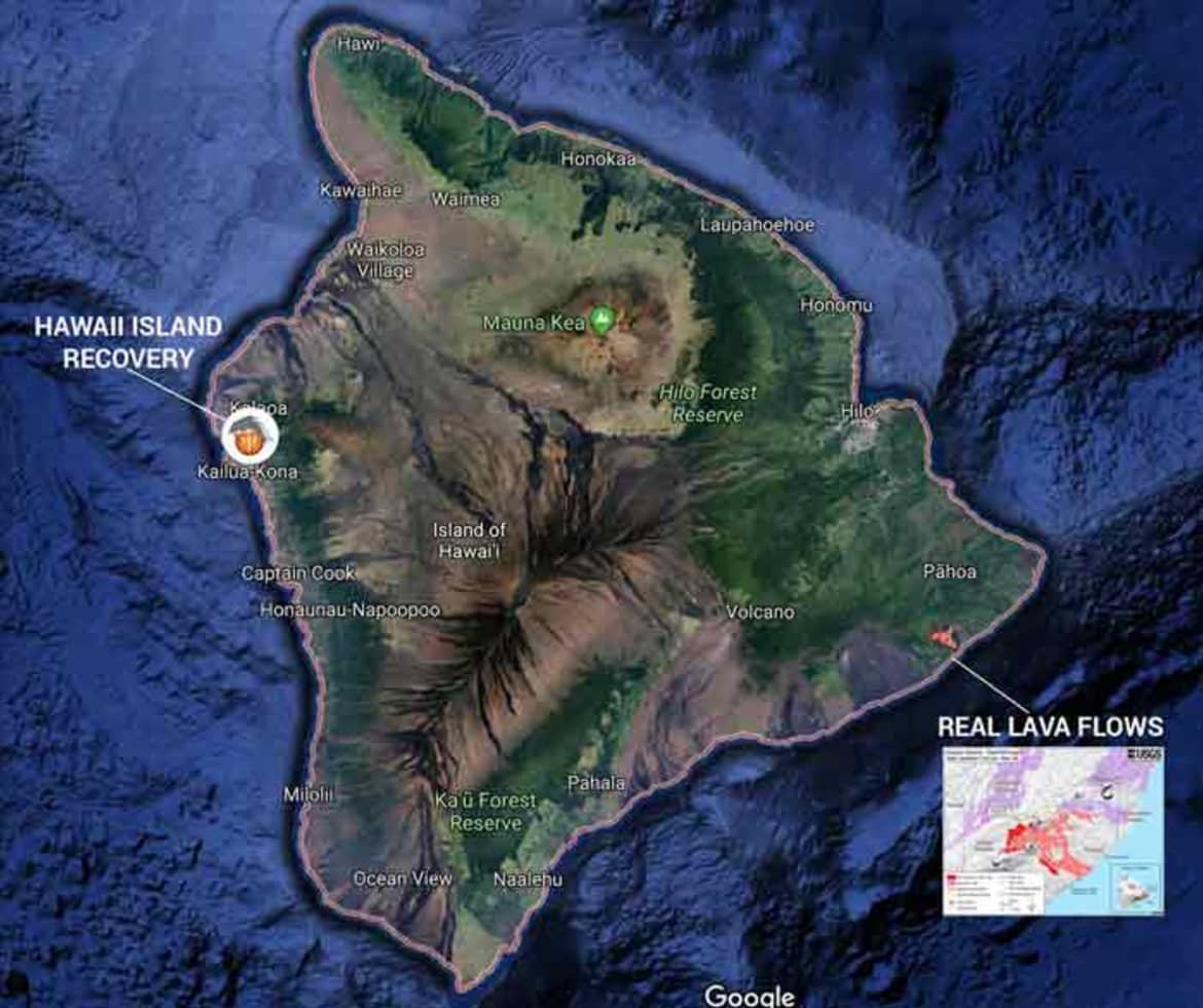 How far has the damage from the recent Kilauea eruption stretched? Rest assured: Hawaii Island Recovery is still a safe place to seek treatment and help. Map of real lava flow in hawaii