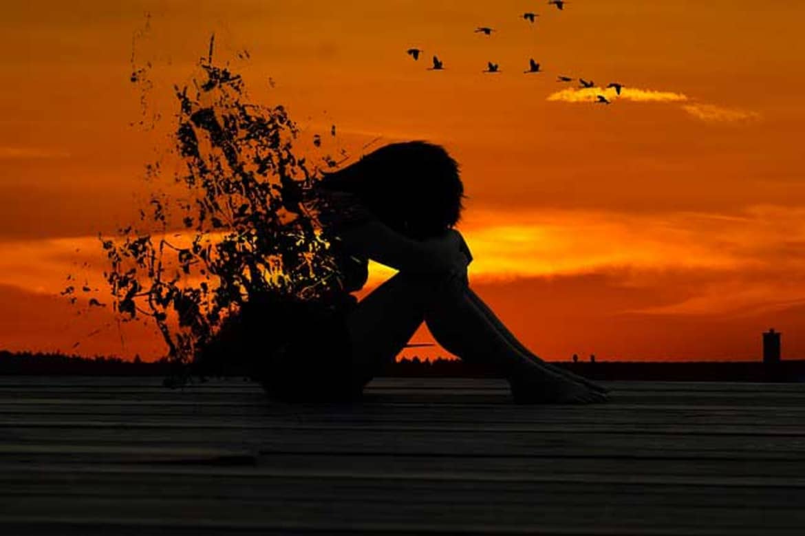 There is a person struggling with depression Struggling with depression