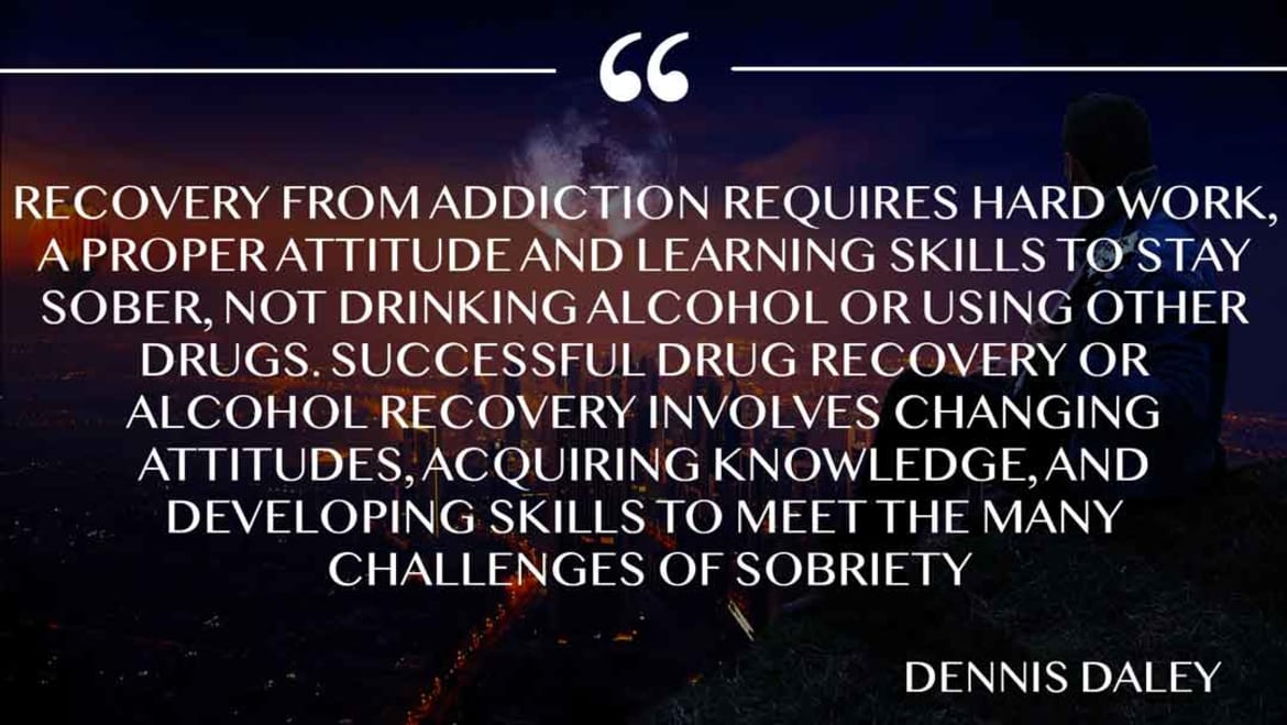 Recovery from addiction requires hard work, a proper attitude and learning skills to stay sober, not drinking alcohol or using other drugs. Successful drug recovery or alcohol recovery involves changing
attitudes, acquiring knowledge, and developing skills to meet the many challenges of sobriety. Recovery from addiction