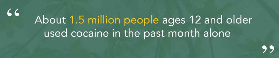 About 1.5 million people ages 12 and older used cocaine in the past month alone. People Use Cocaine