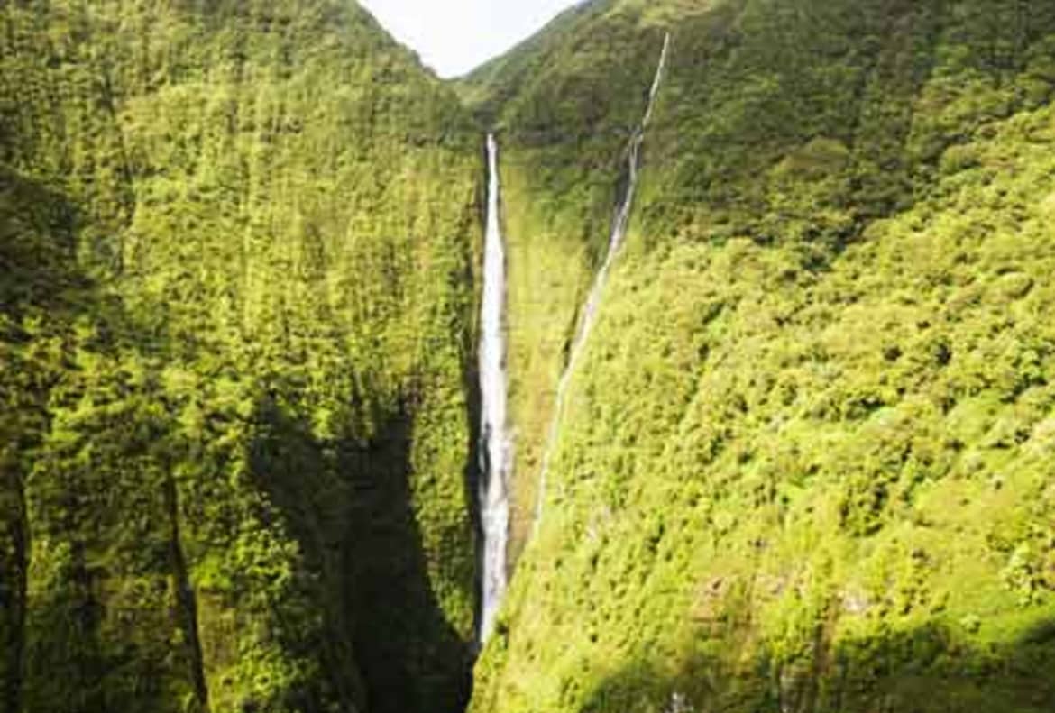 Papalaua Falls is another one of the waterfalls in Hawaii accessible only by ocean or air. Papalaua falls in hawaii