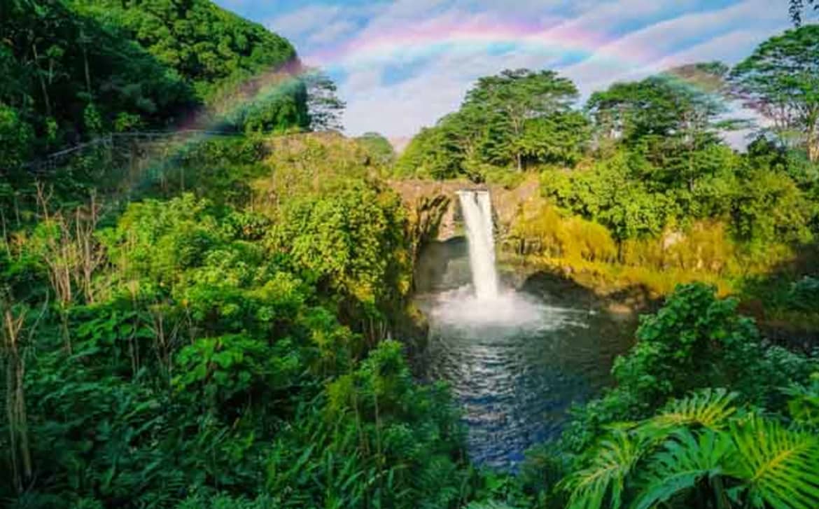 You’ll get the best picture of Rainbow Falls following a hard rain. Rainbow falls in hawaii