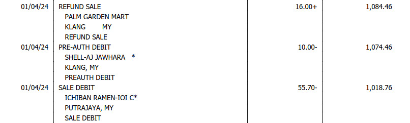 Maybank Bank Statement